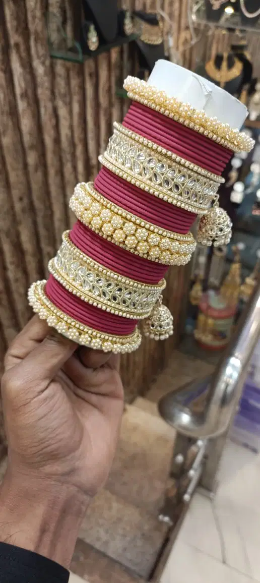 Metal Color Bridal Chuda Bangles 2 Wholesale Price In Surat
